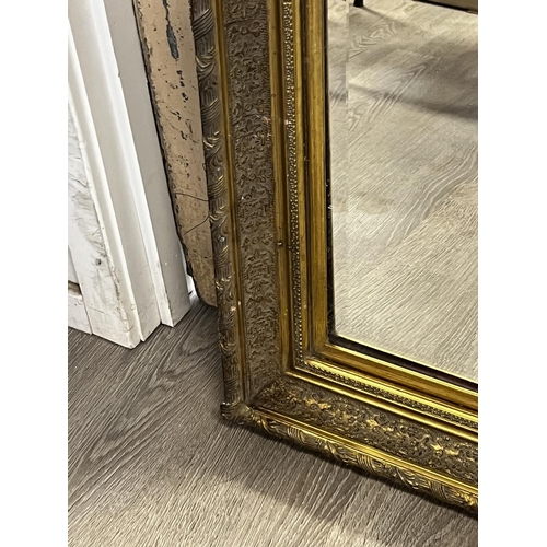 1113 - Modern gilt framed bevelled edge mirror, approx 84cm H x 114cm W x 9cm D