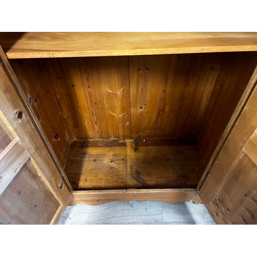 1145 - Antique European pine two door armoire. Ex  Braesyde Bowral, approx 179cm H x 150cm W x 73cm D