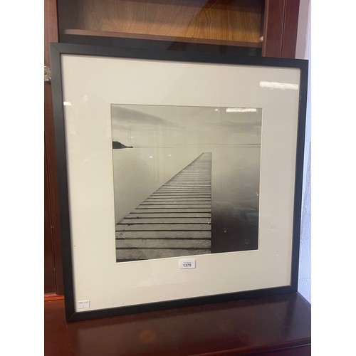 1375 - Unknown photograph, Jetty, approx 35cm H  x 35cm W