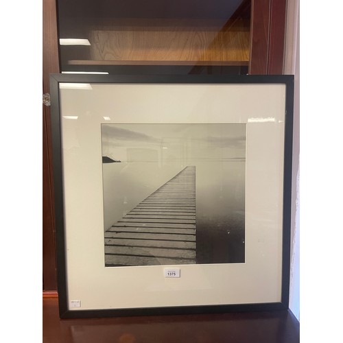 1375 - Unknown photograph, Jetty, approx 35cm H  x 35cm W