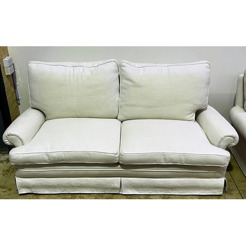 1388 - Pair of good quality two seater lounges, each approx 185cm W x 85cm H x 95cm D  (2)