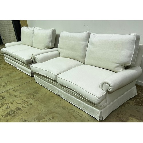 1388 - Pair of good quality two seater lounges, each approx 185cm W x 85cm H x 95cm D  (2)