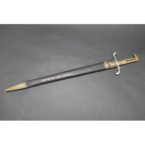 16 - German Model 1871 bayonet and scabbard, private purchase for wear with 