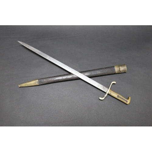 16 - German Model 1871 bayonet and scabbard, private purchase for wear with 