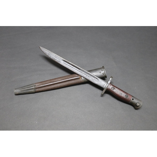 50 - Australian Model 1943 bayonet and scabbard for the Owen submachine gun (Kiesling 125) blade dated 19... 