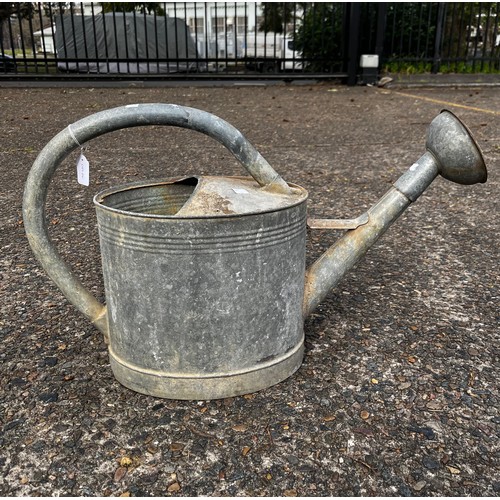 133 - French gal metal watering can, approx 42cm H x 63cm W