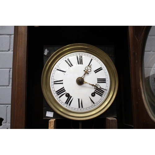 157 - Antique French Louis XV style longcase clock, with comtoise movement, (later case) has pendulum and ... 