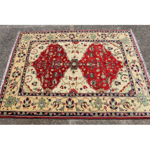 167 - Handknotted pure wool Afghan Kazak carpet, approx 197cm x 146cm