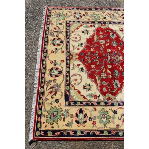167 - Handknotted pure wool Afghan Kazak carpet, approx 197cm x 146cm
