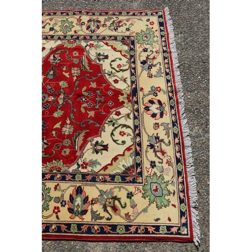 167 - Handknotted pure wool Afghan Kazak carpet, approx 197cm x 146cm