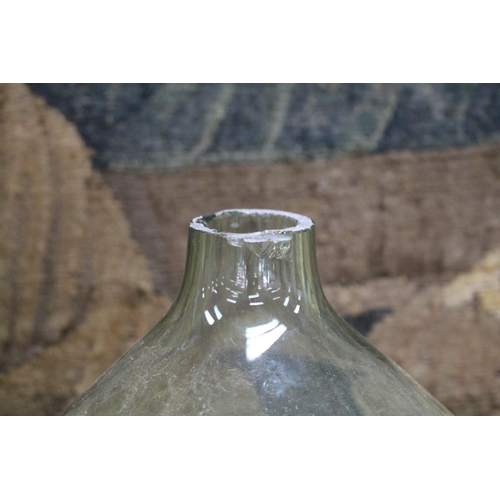 199 - French green glass wine makers bottle, approx 39cm H