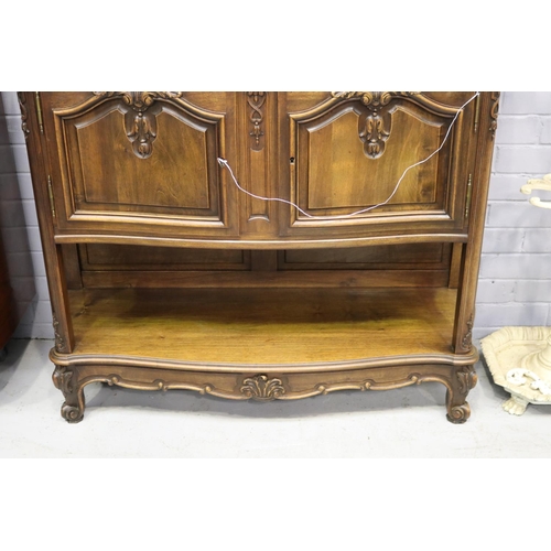 234 - French marble topped Louis XV style sideboard, approx 103cm H x 130cm W x 46cm D