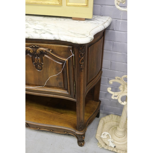 234 - French marble topped Louis XV style sideboard, approx 103cm H x 130cm W x 46cm D