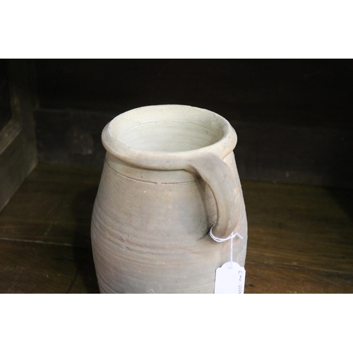10 - French pottery jug, approx 23cm H
