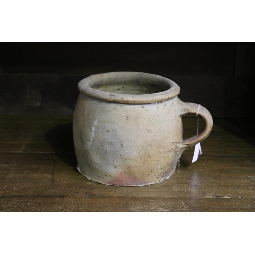 8 - French pottery confit pot, approx 15cm H