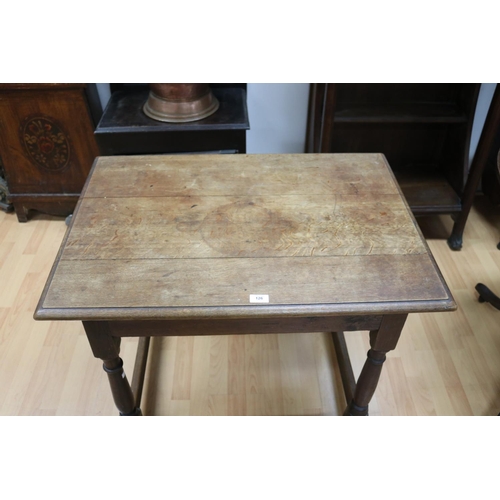 332 - Antique English oak constructed 18th century elements side or tavern table, approx 72cm H x 87cm W x... 