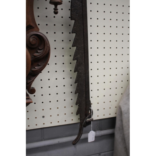 333 - Antique French iron fire jack, approx 78cm L