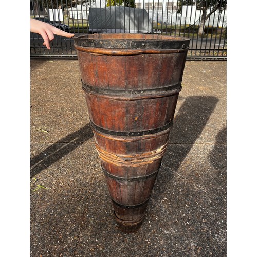 342 - Large French cone form wine basket from the Haut-Rhin, approx 124cm H