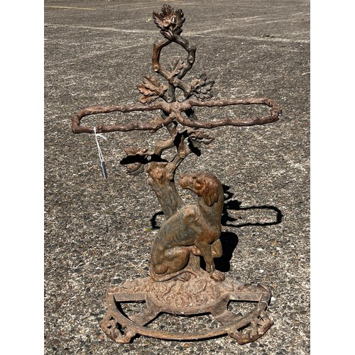 345 - Figural umbrella stand, missing drip pan, approx 74cm H