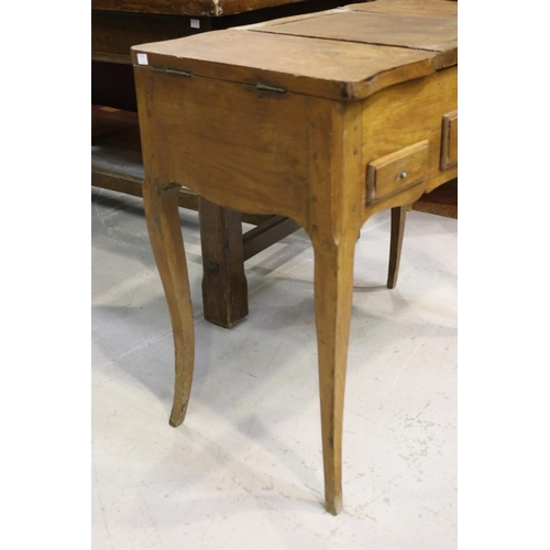 363 - Antique early French Oak dressing table, likely 18th century, approx 74cm H x 80cm W x 47cm D