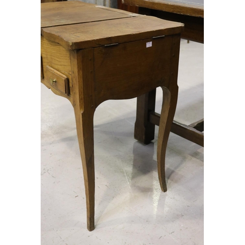 363 - Antique early French Oak dressing table, likely 18th century, approx 74cm H x 80cm W x 47cm D