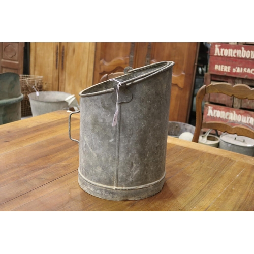 108 - French swing handle bucket, approx 40cm H ex handle x 30cm Dia