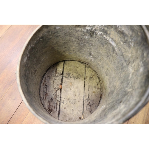 108 - French swing handle bucket, approx 40cm H ex handle x 30cm Dia