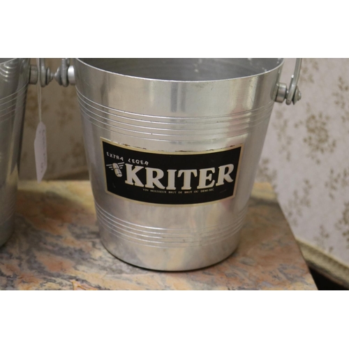 170 - Pair of French Kriter ice buckets, each approx 15cm H x 14cm Dia