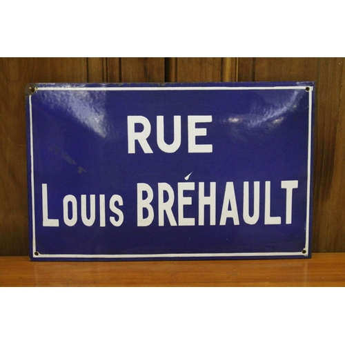 383 - French blue and white street sign, 