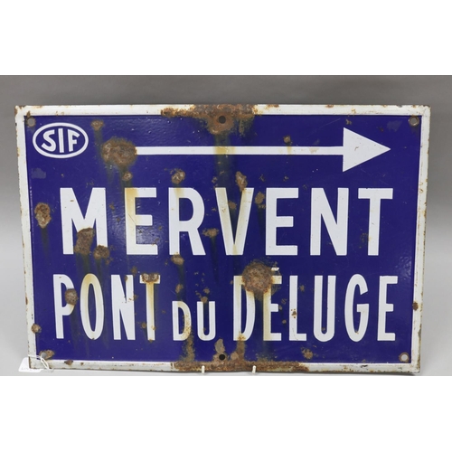 395 - Vintage French enamel street sign 