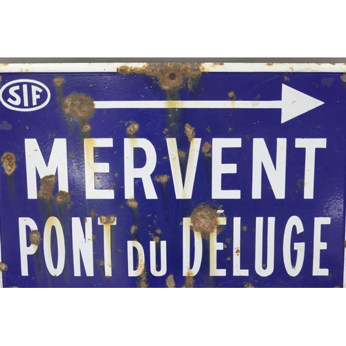 395 - Vintage French enamel street sign 