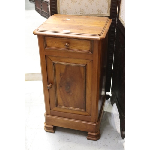 174 - Antique French Louis Philippe walnut nightstand, approx 73cm H