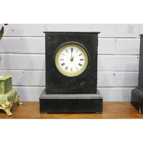 209 - Wooden cased mantle clock, no key and no pendulum, unknown working condition, approx 33cm H x 26cm W... 