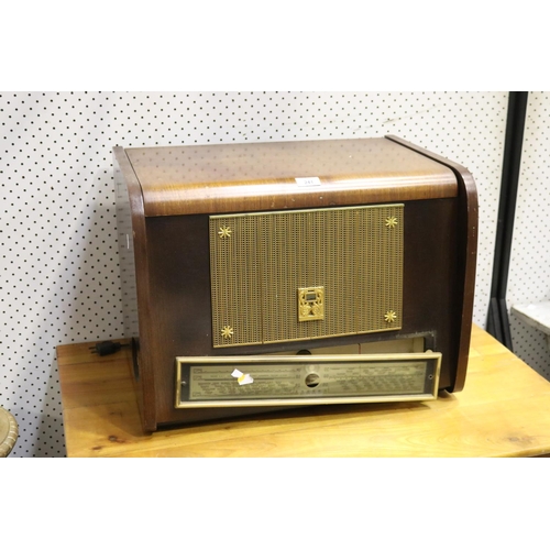 241 - Large old radio, French HMV, approx 41cm H x 56cm W x 38cm D