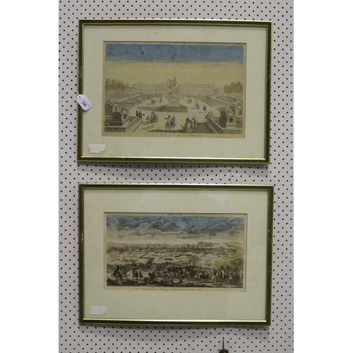 246 - Two framed prints, French, each approx 42cm H x 56cm W (2)