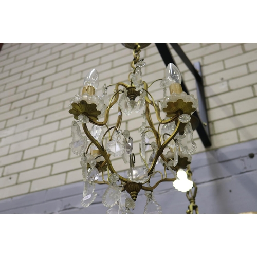 298 - French chandelier, unknown working condition, approx 65cm H