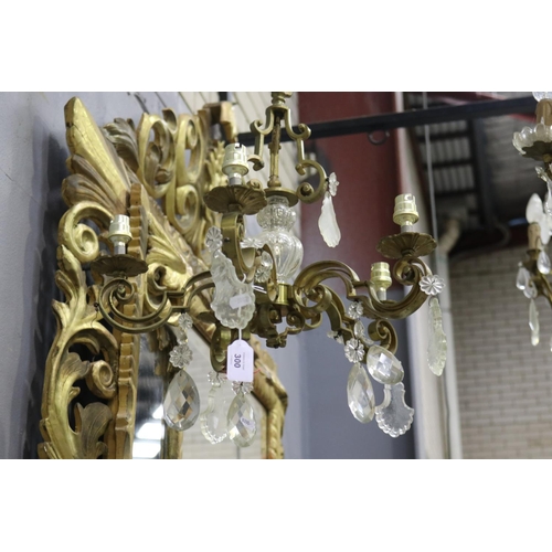 300 - French chandelier, unknown working condition, approx 80cm H