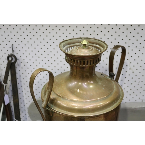 321 - Vintage copper samovar, approx 52cm H