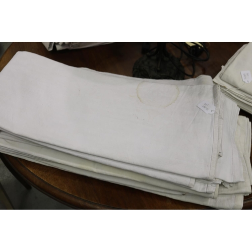 358 - Five French antique linen sheets, please be aware that we are not measuring these items (5)
