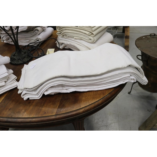 359 - Four French antique linen sheets, two top and two bottoms, please be aware that we are not measuring... 