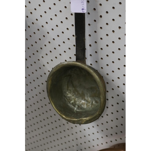 377 - Long handle small saucepan, approx 88cm L