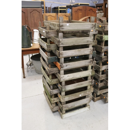 403 - Seventeen French wooden drying / produce racks, each approx 17cm H x 75cm W x 51cm D (17)