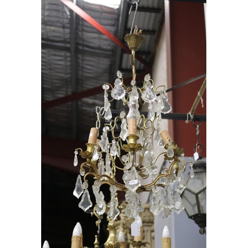 417 - French chandelier, unknown working condition, approx 70cm H