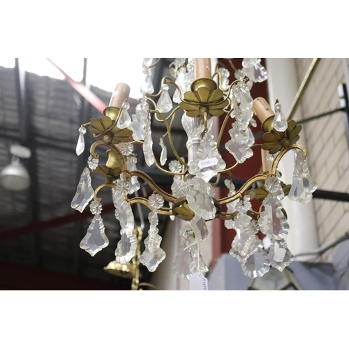 417 - French chandelier, unknown working condition, approx 70cm H