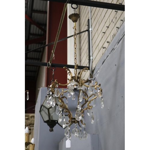 418 - French chandelier, unknown working condition,  approx 80cm H