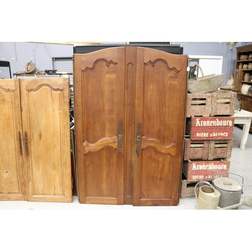 432 - Pair of French Louis XV style doors, approx 185cm H x 55cm W and 185cm H x 67cm W (2)