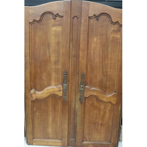 432 - Pair of French Louis XV style doors, approx 185cm H x 55cm W and 185cm H x 67cm W (2)