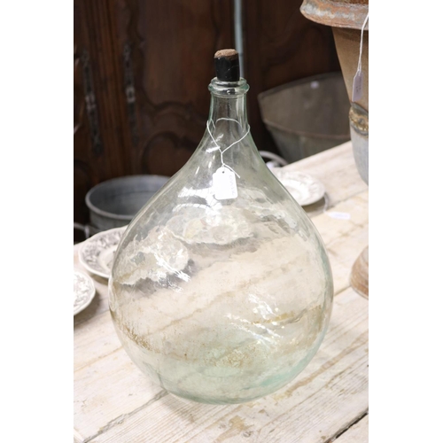 440 - Vintage French glass wine makers bottle, approx 48cm H