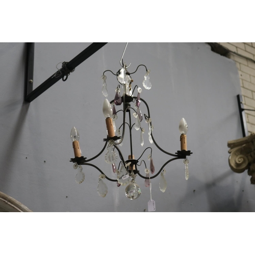 452 - French chandelier, unknown working condition, approx 60cm H