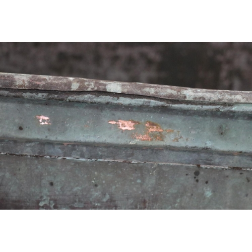 33 - Antique French copper bathtub, approx 61cm H x 112cm L x 57cm W